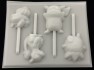 590sp Pokerman Friends Chocolate Candy Lollipop Mold